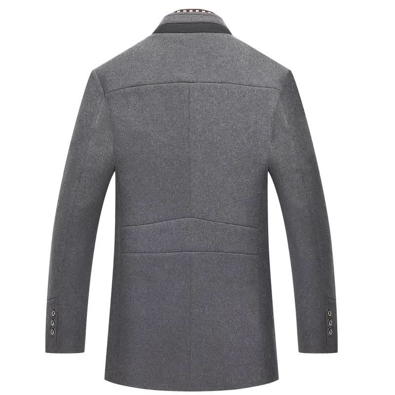 Herrenjacke mit modernem Schnitt und abnehmbarem Kragen - 8