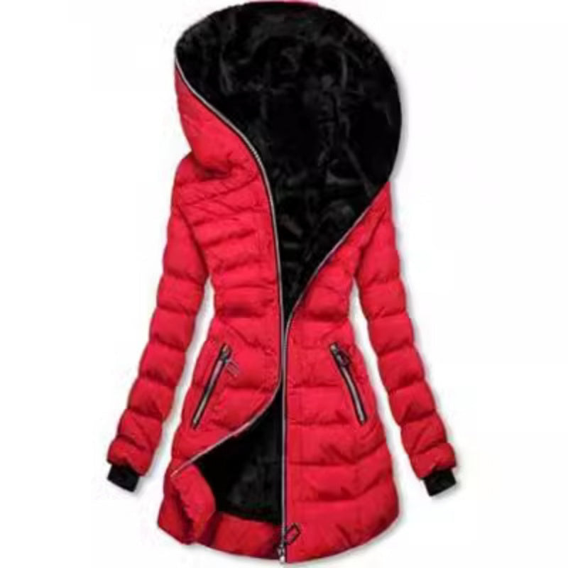 Damen Winterjacke mit Kapuze und tailliertem Schnitt - 7