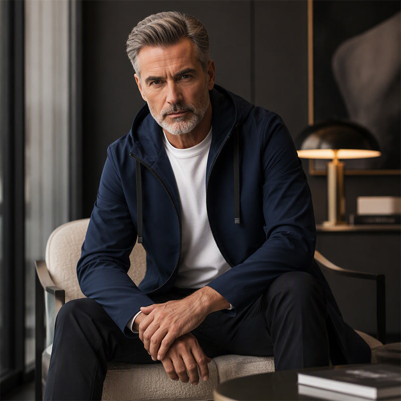 Herren Jacke – Mid-Länge mit praktischer Kapuze - 5