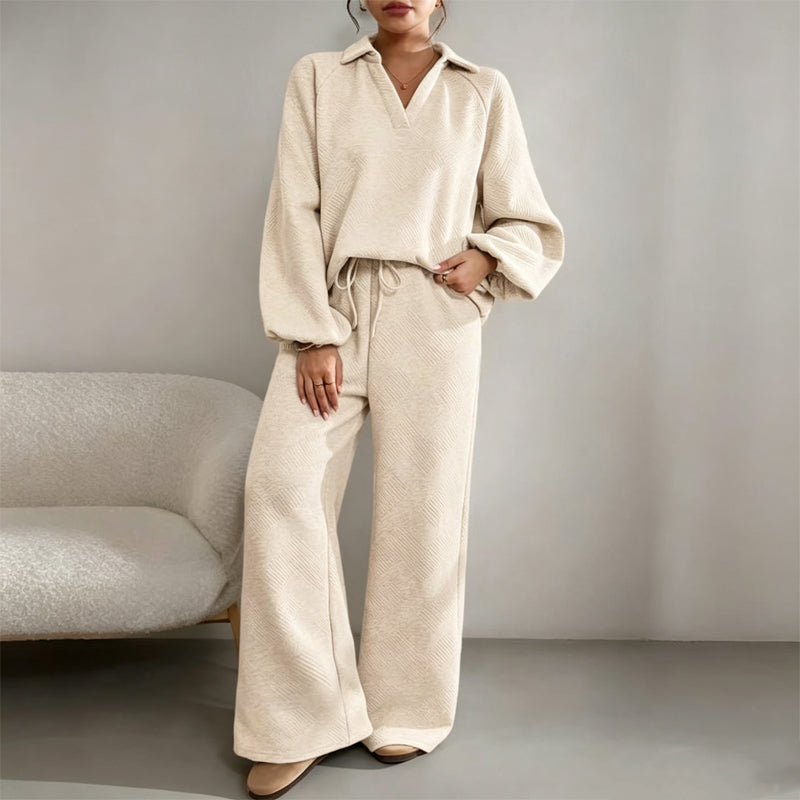 Damen Zweiteiliges Outfit mit weitem Bein und lässigem Schnitt - 3