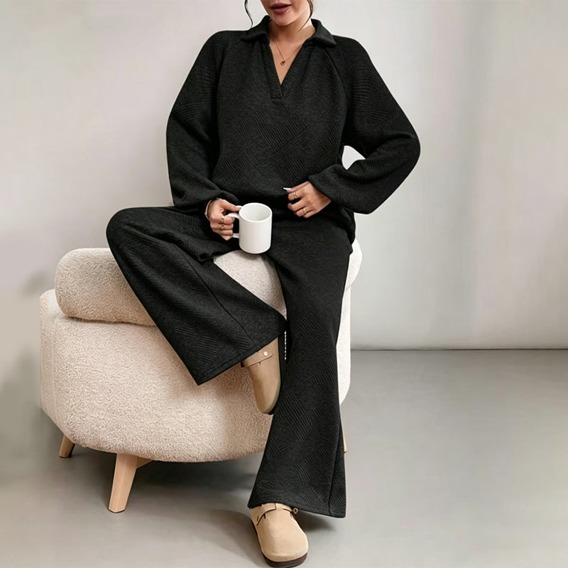 Damen Zweiteiliges Outfit mit weitem Bein und lässigem Schnitt - 6