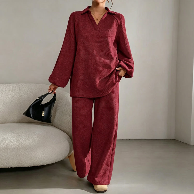 Damen Zweiteiliges Outfit mit weitem Bein und lässigem Schnitt - 7