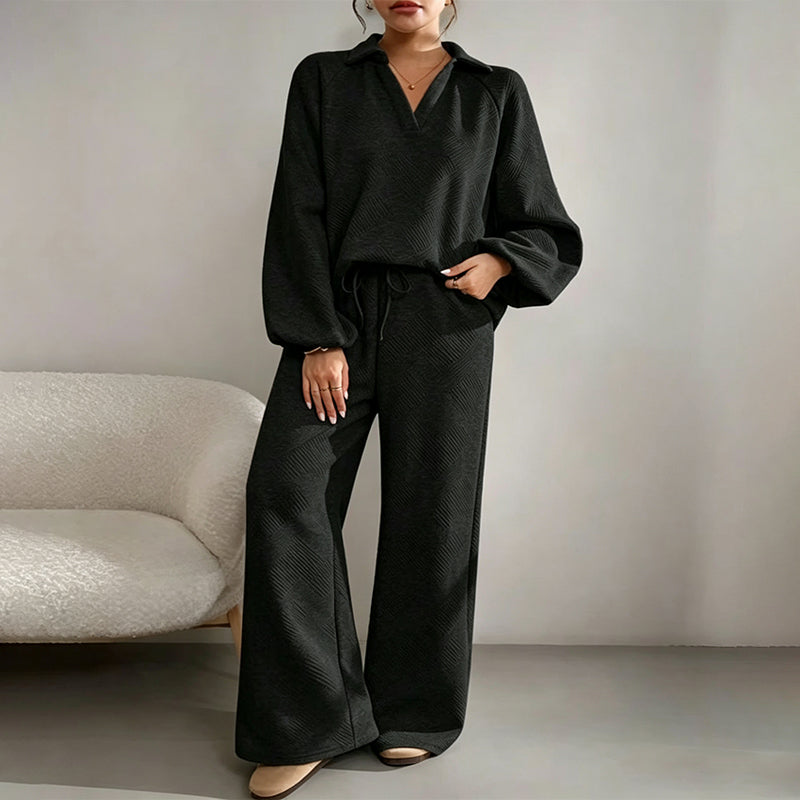 Damen Zweiteiliges Outfit mit weitem Bein und lässigem Schnitt - 8