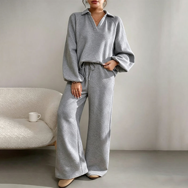 Damen Zweiteiliges Outfit mit weitem Bein und lässigem Schnitt - 10
