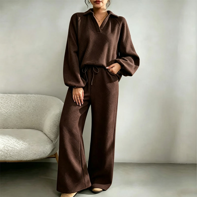 Damen Zweiteiliges Outfit mit weitem Bein und lässigem Schnitt - 11