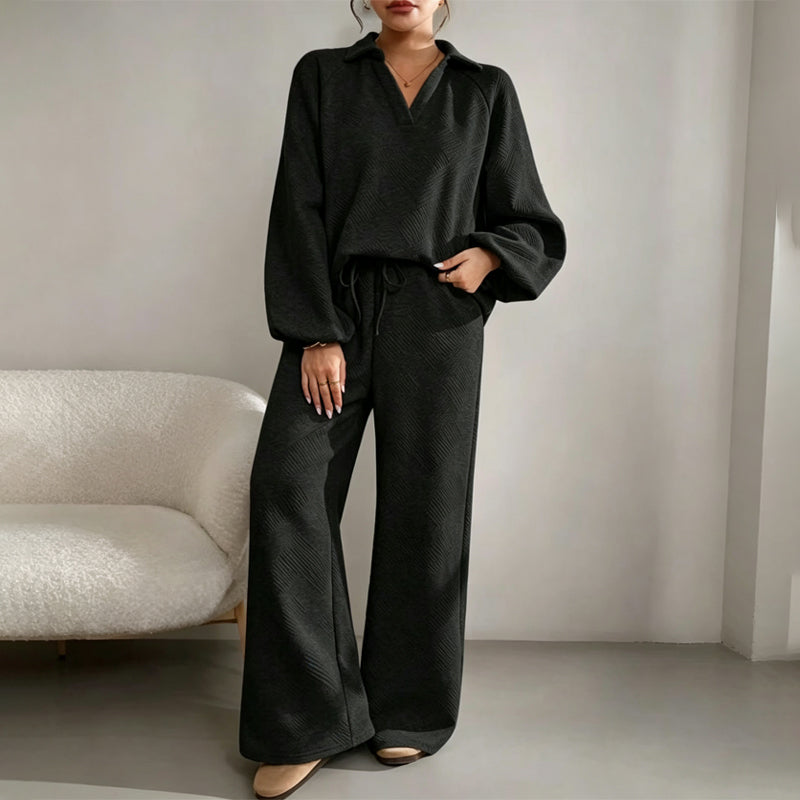Damen Zweiteiliges Outfit mit weitem Bein und lässigem Schnitt - 12