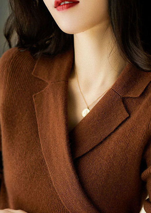 Pullover Damen mit Reverskragen und asymmetrischem Schnitt - 8