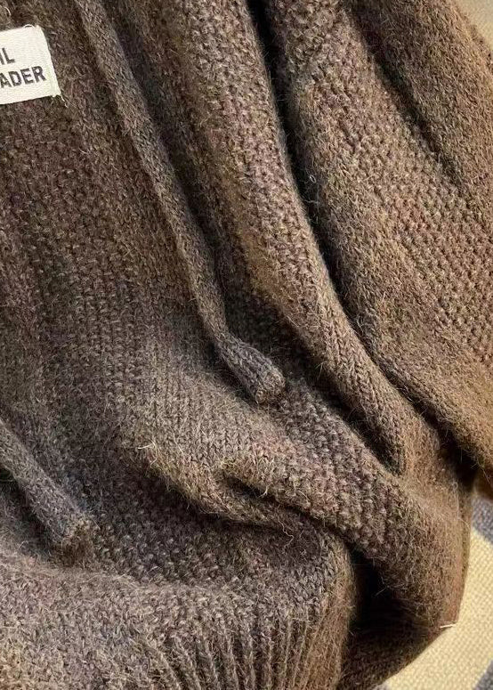 Damen Pullover mit Kapuze und Knopfleiste - 4