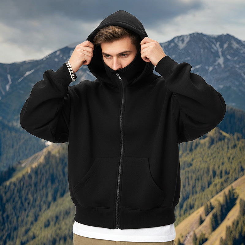 Hoodie Herren mit Kapuze und praktischer Tasche - 1
