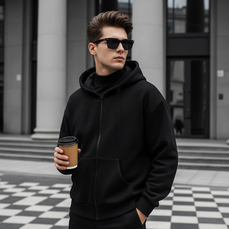 Hoodie Herren mit Kapuze und praktischer Tasche - 2