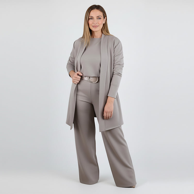 3-teiliges Damen Lounge Set mit Cardigan und Hose - 7