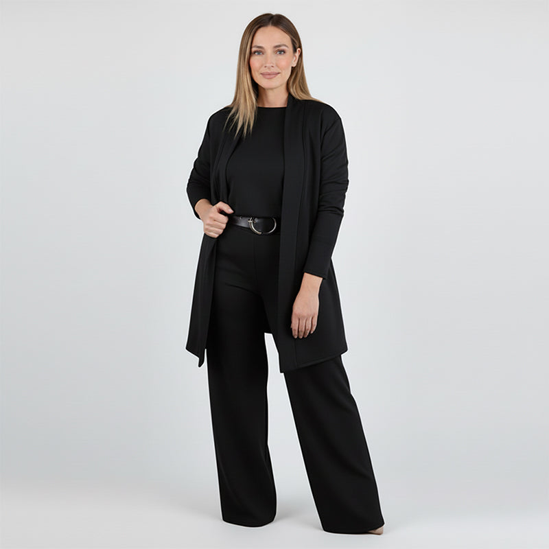 3-teiliges Damen Lounge Set mit Cardigan und Hose - 10