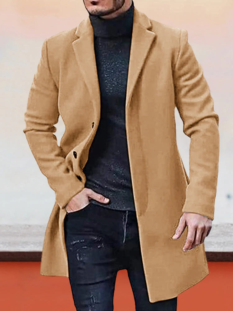 Herrenjacke mit klassischem Schnitt und elegantem Revers - 1