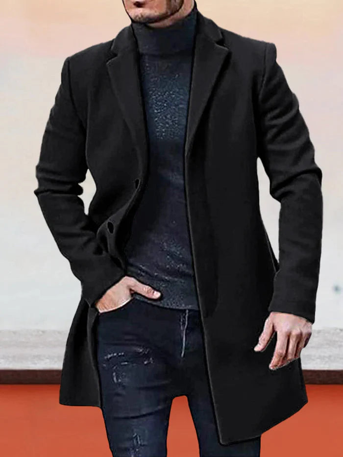 Herrenjacke mit klassischem Schnitt und elegantem Revers - 2