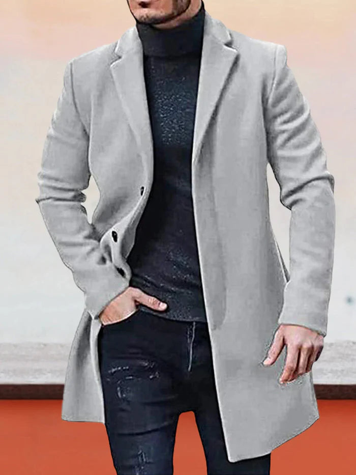 Herrenjacke mit klassischem Schnitt und elegantem Revers - 3