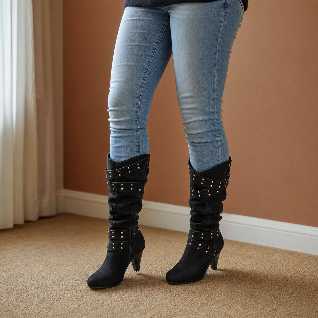Schlupfstiefel Damen mit Nietenakzenten - 1