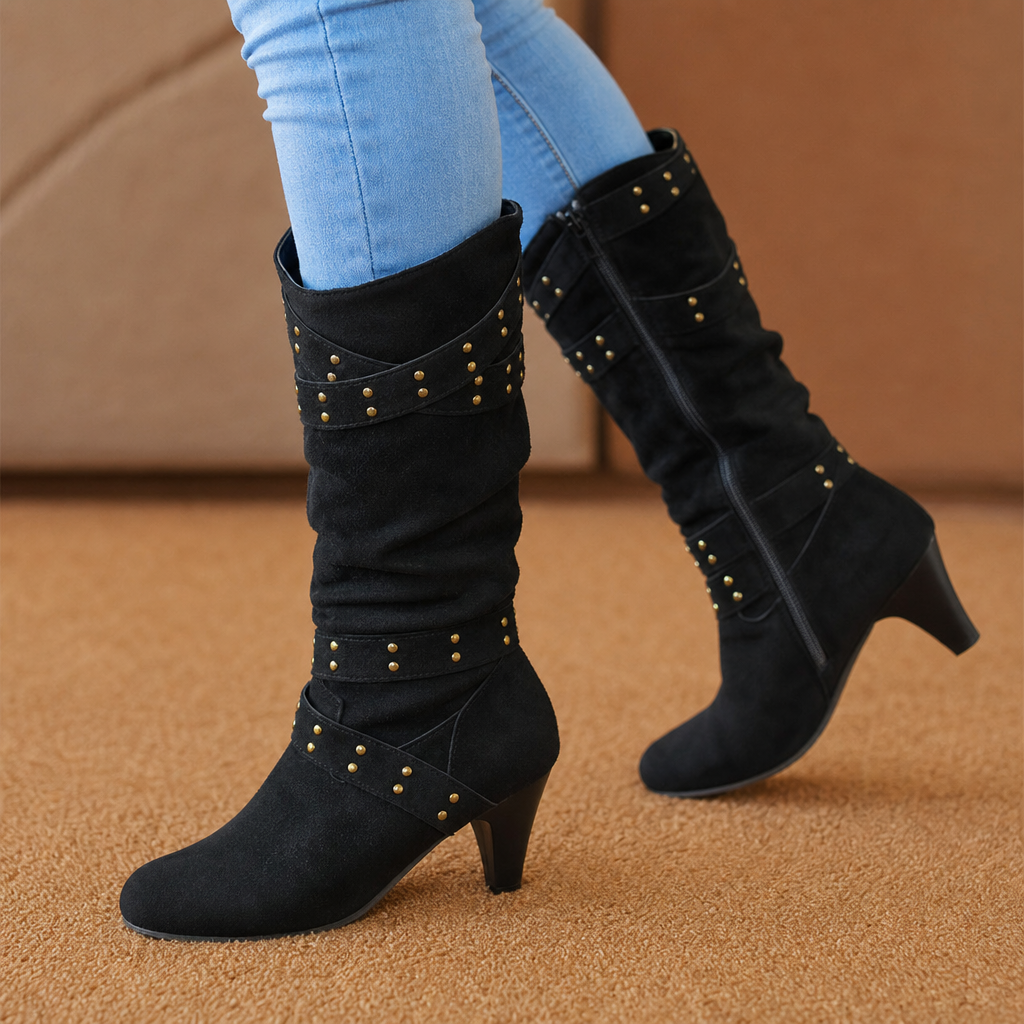 Schlupfstiefel Damen mit Nietenakzenten - 12