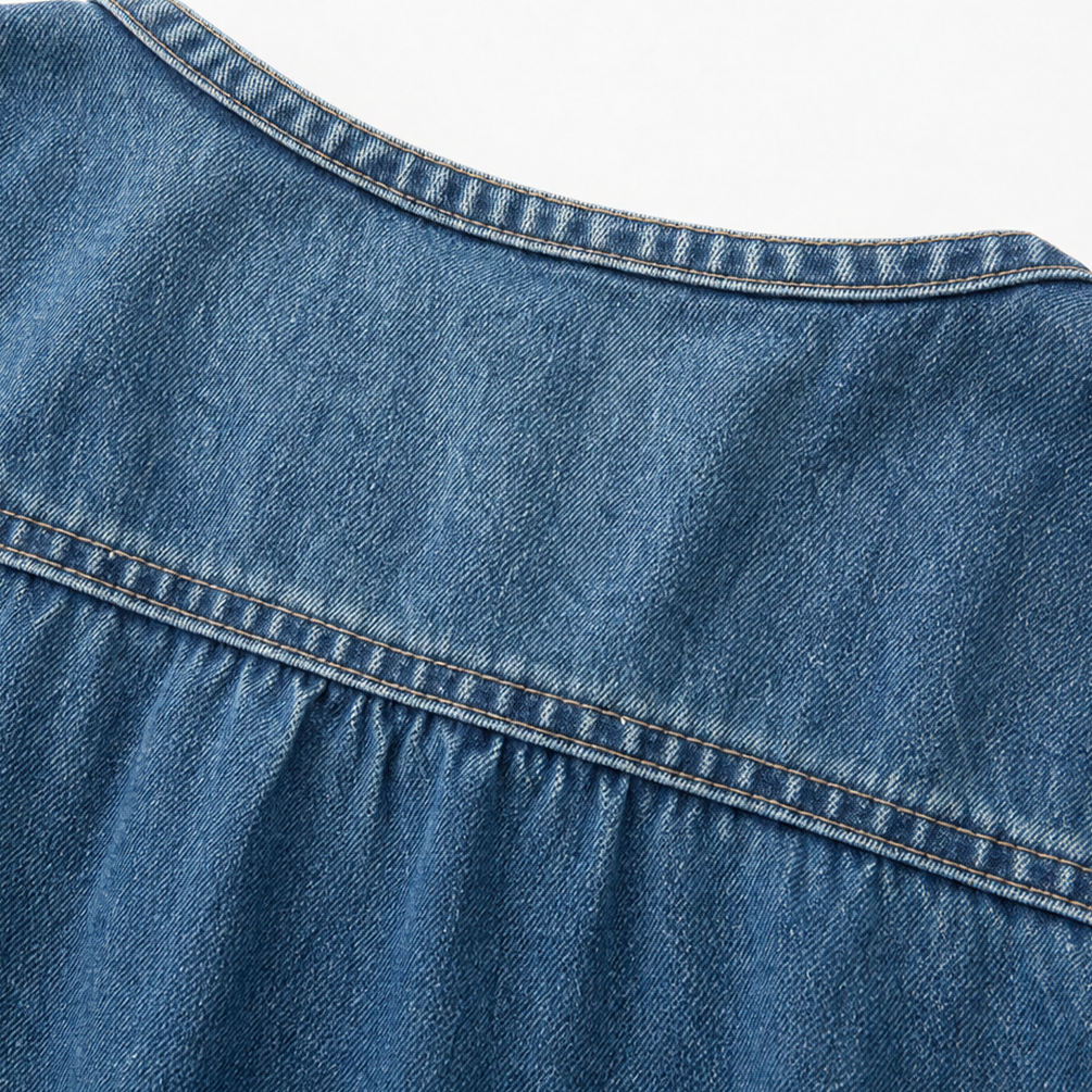 Damen Maxikleid mit lässigem Schnitt und Knopfdetails - 7