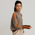 Pullover Damen mit modernem Schnitt und Stehkragen - 1