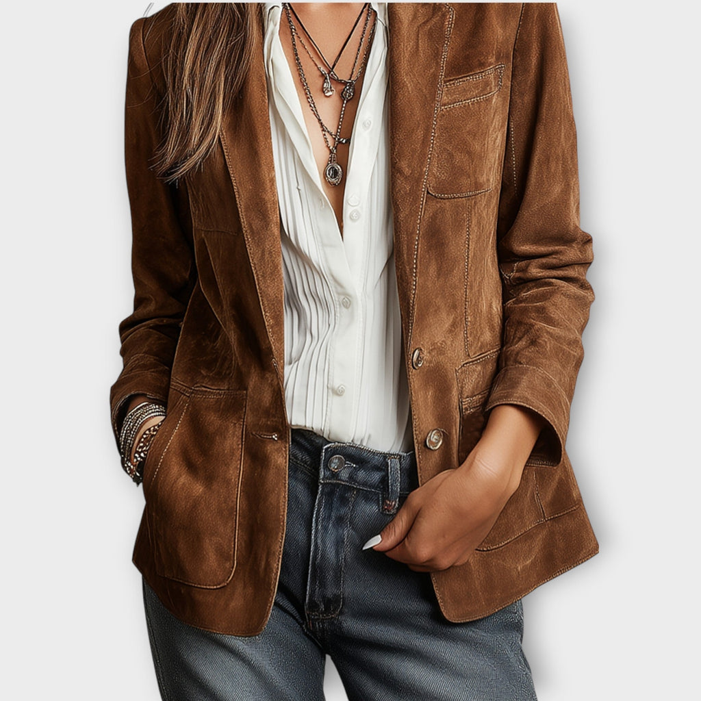Blazer Damen mit tailliertem Schnitt und praktischen Taschen - 2
