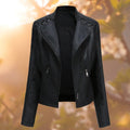Damenjacke mit asymmetrischem Reißverschluss und modischen Details - 1