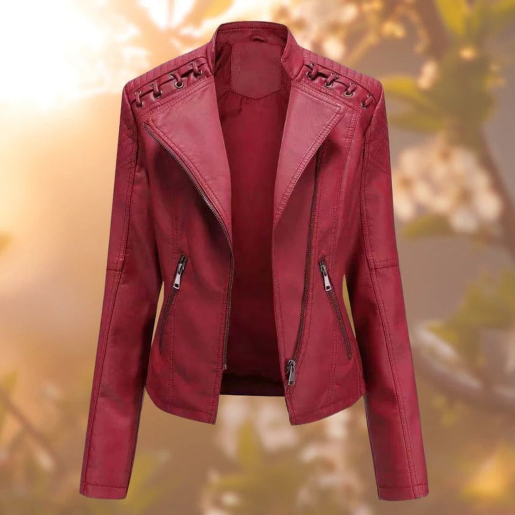 Damenjacke mit asymmetrischem Reißverschluss und modischen Details - 4