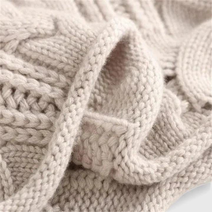 Pullover Damen mit Stehkragen und Kabelstrick - 5