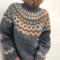 Pullover Damen mit hohem Kragen und lässiger Passform - 1