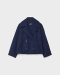 Damen Jacke kurz mit Doppelreiher und breitem Revers - 2