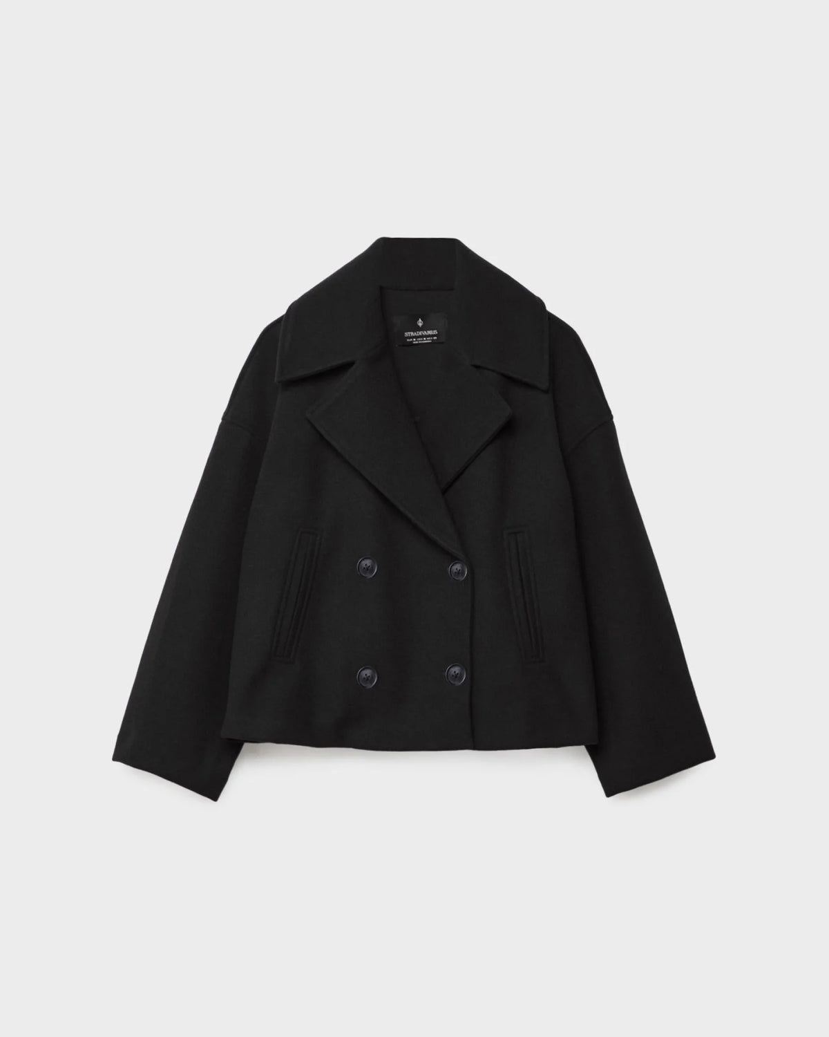 Damen Jacke kurz mit Doppelreiher und breitem Revers - 4