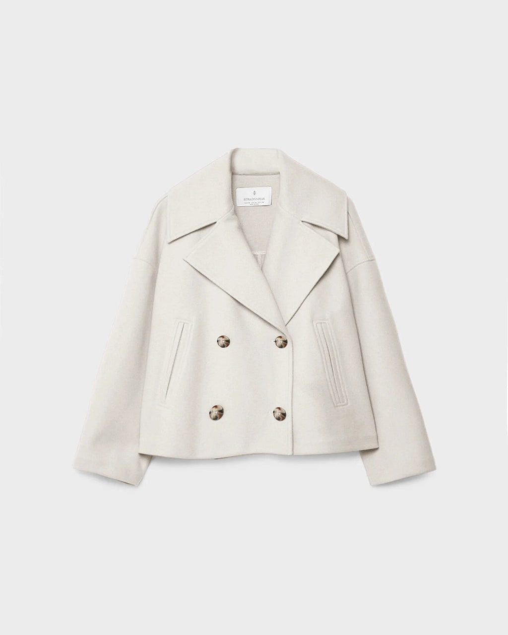 Damen Jacke kurz mit Doppelreiher und breitem Revers - 7