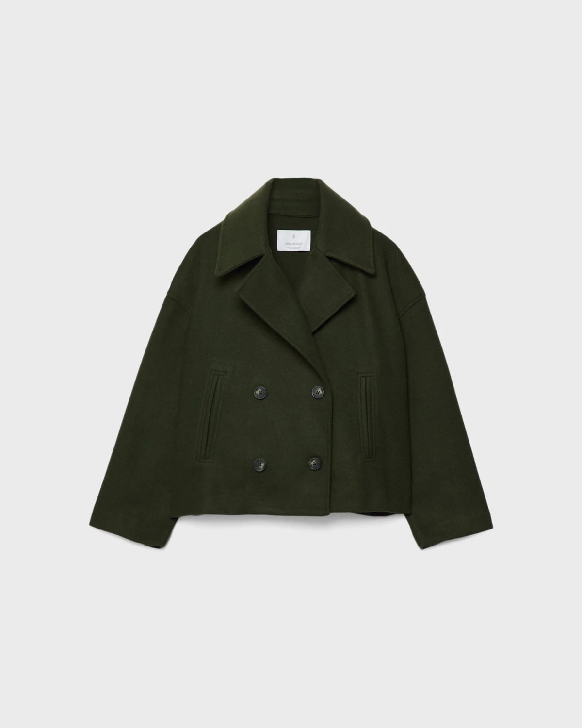 Damen Jacke kurz mit Doppelreiher und breitem Revers - 12
