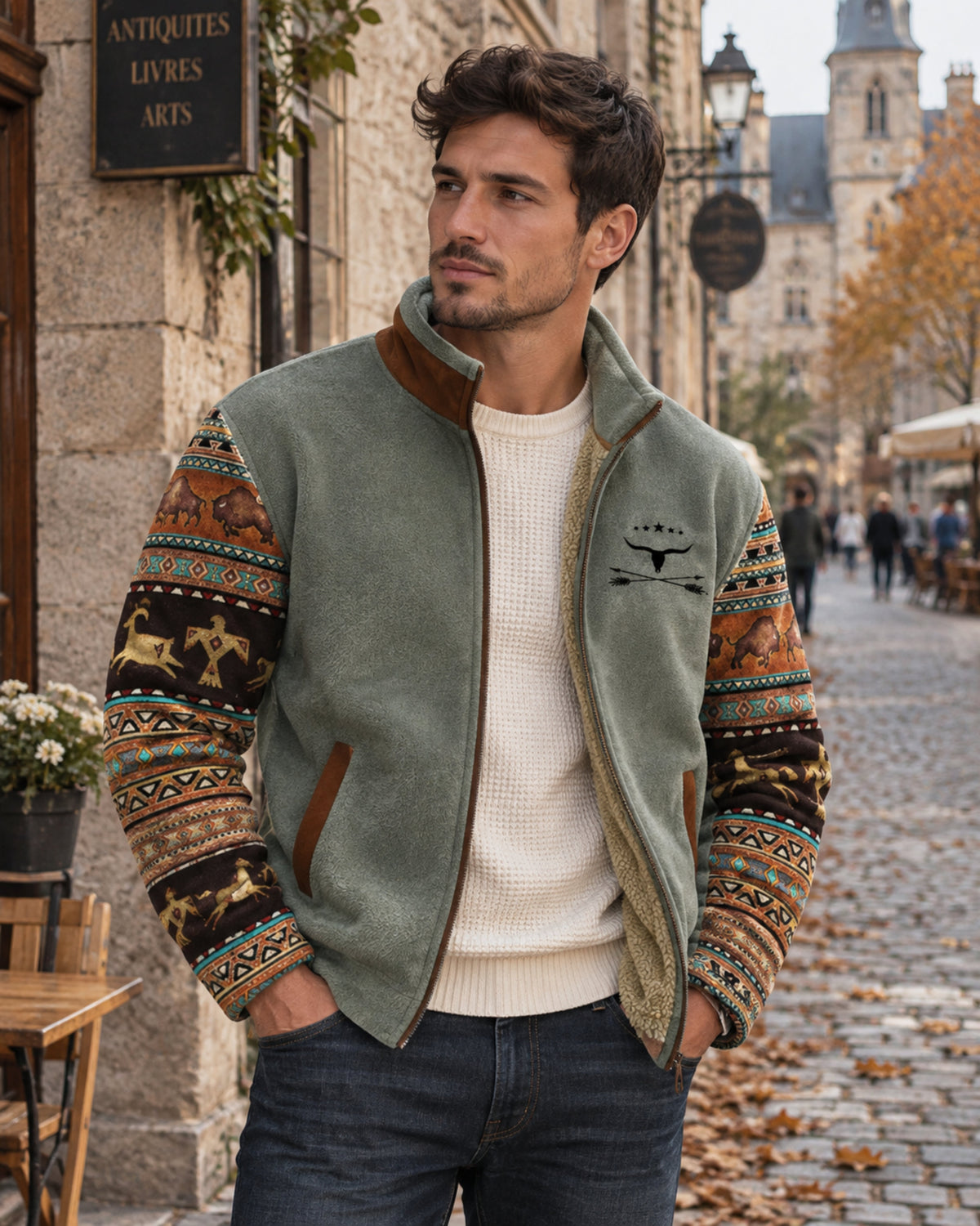 Herren Jacke mit sportlichem Schnitt und praktischen Taschen - 1