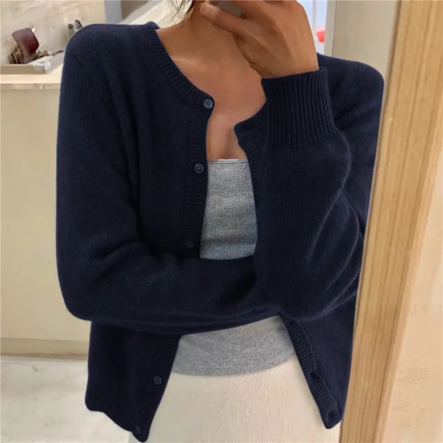 Damen Cardigan mit klassischem Schnitt und eleganter Knopfleiste - 6