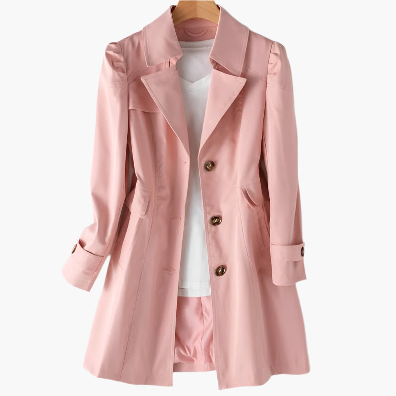 Trenchcoat Damen mit taillierter Passform und klassischem Reverskragen - 8
