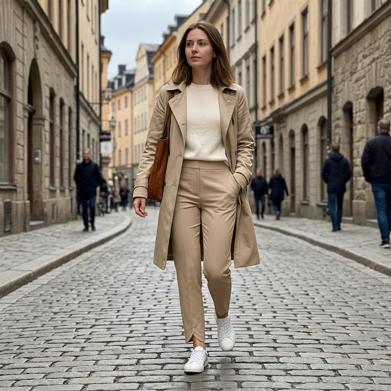 Damen Freizeithose mit schmalem Schnitt und praktischen Taschen - 2