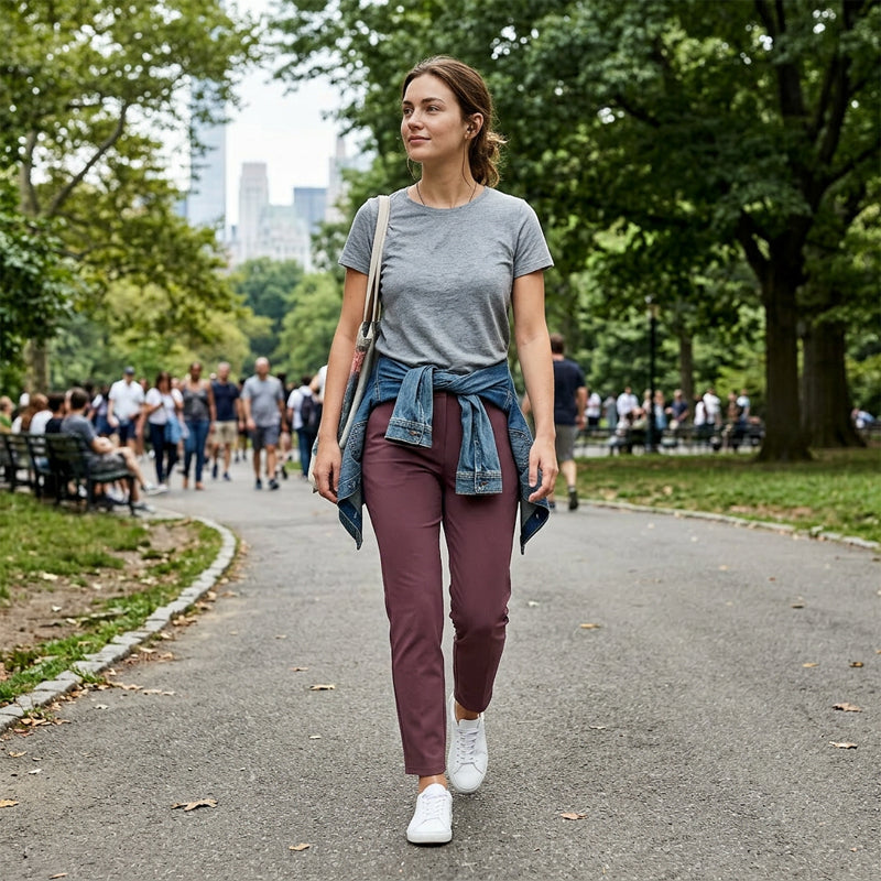 Damen Freizeithose mit schmalem Schnitt und praktischen Taschen - 6