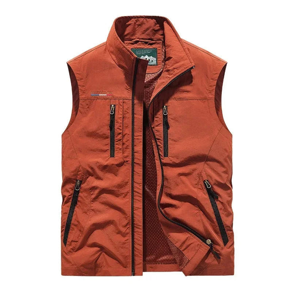 Herren Weste mit praktischen Taschen und Stehkragen - 1