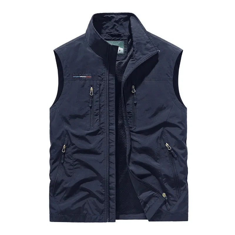 Herren Weste mit praktischen Taschen und Stehkragen - 3