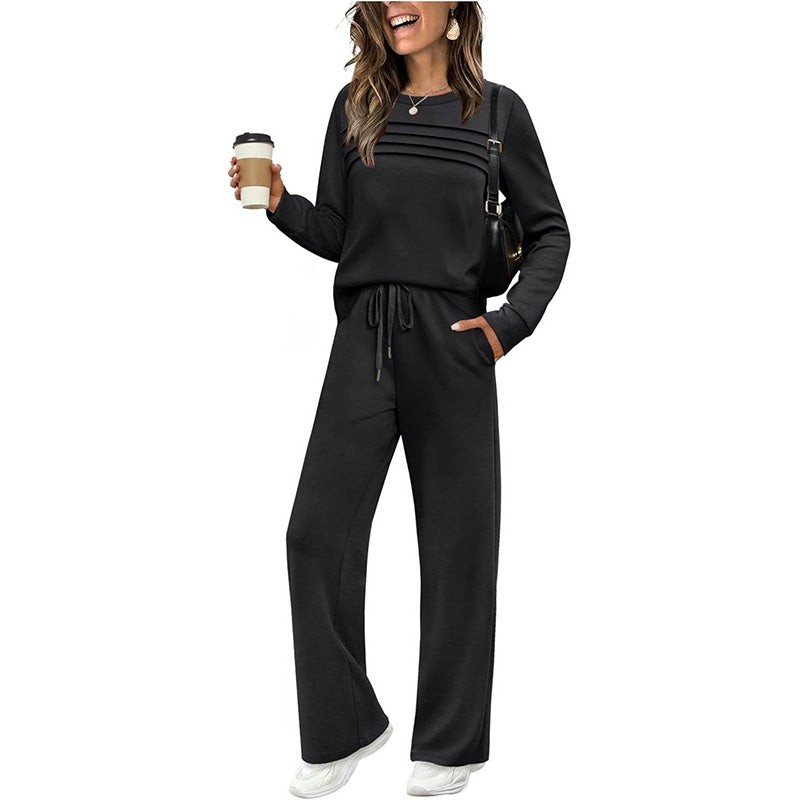 Lounge Set Damen mit lässigem Schnitt und praktischen Taschen - 2