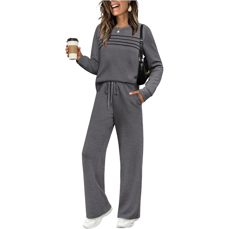 Lounge Set Damen mit lässigem Schnitt und praktischen Taschen - 3