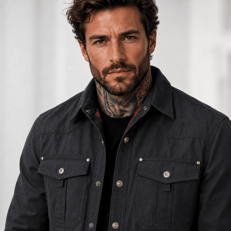 Jacke Herren mit praktischem Schnitt und zwei Brusttaschen - 1