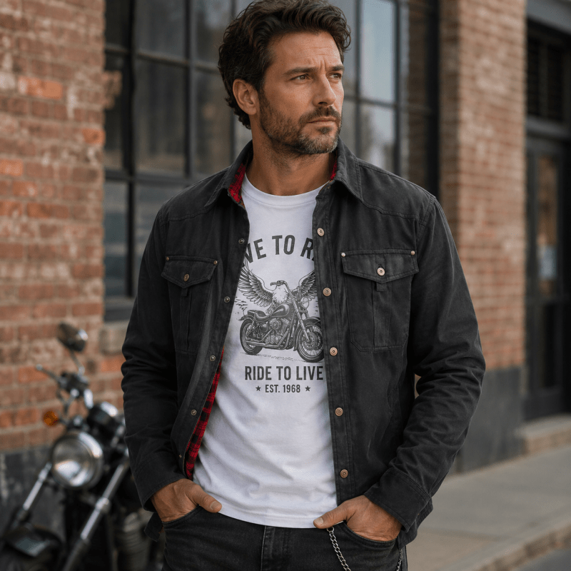 Jacke Herren mit praktischem Schnitt und zwei Brusttaschen - 3