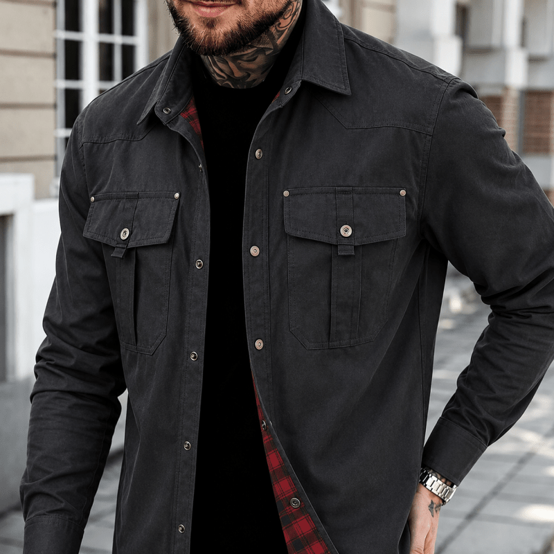 Jacke Herren mit praktischem Schnitt und zwei Brusttaschen - 14