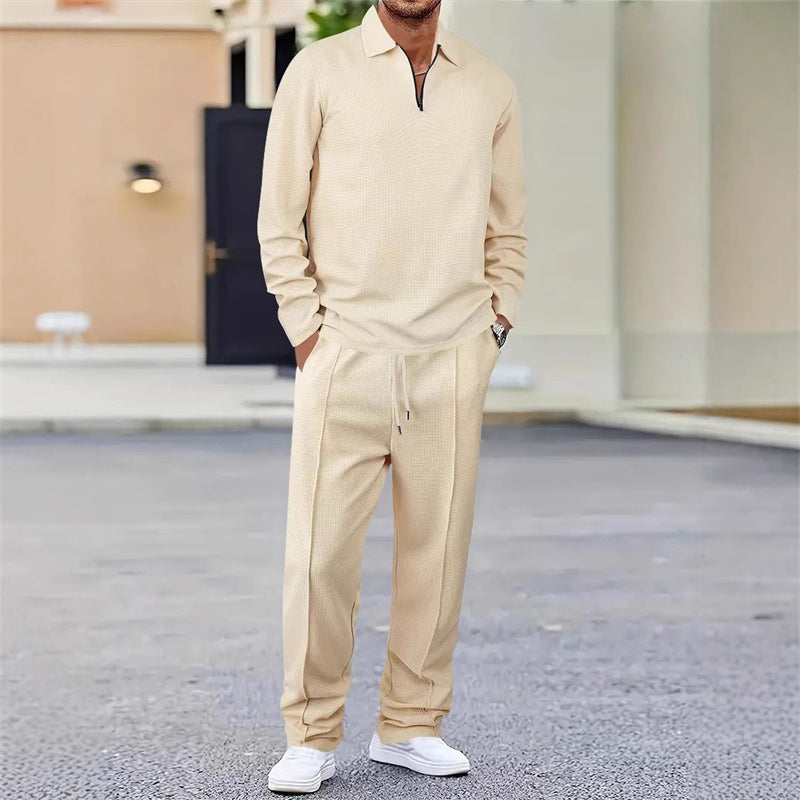 Outfit Herren mit Quarter-Zip Sweatshirt und bequemen Hosen - 4