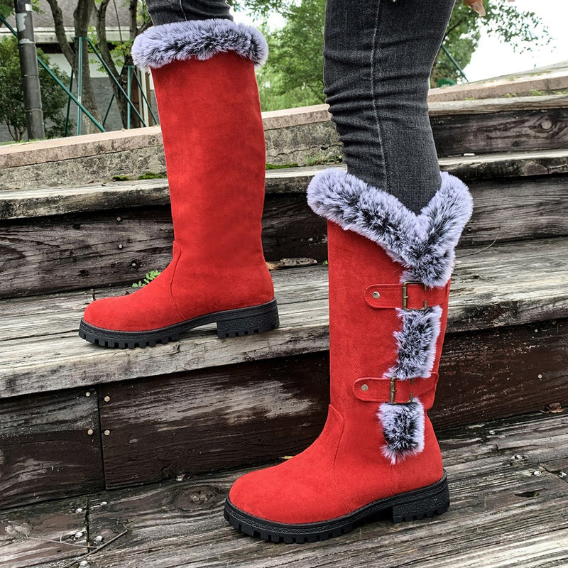 Stiefel Damen mit mittlerer Wadenhöhe und modischen Schnallen-Details - 2