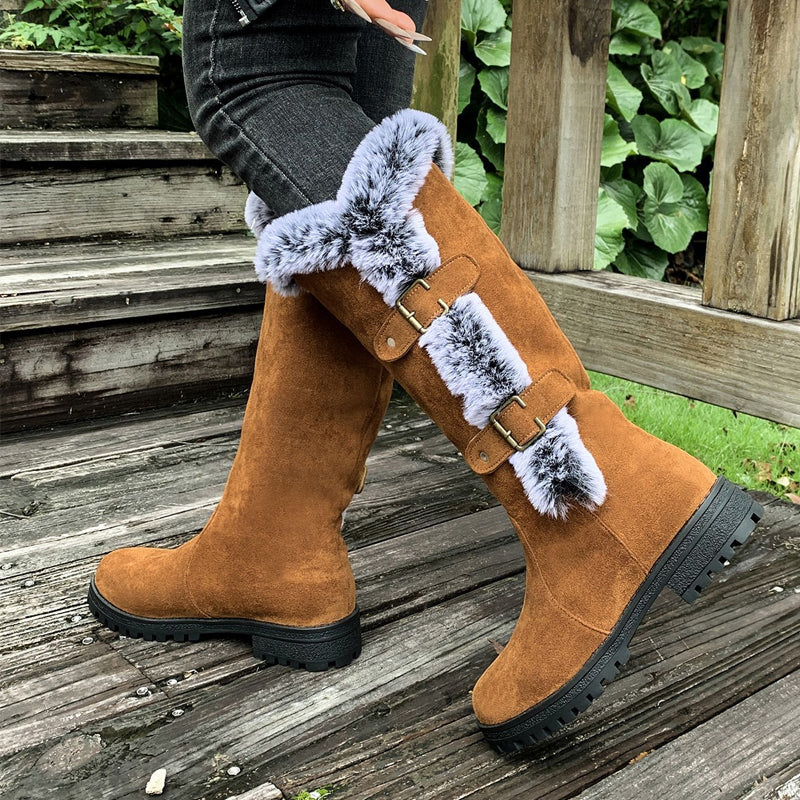 Stiefel Damen mit mittlerer Wadenhöhe und modischen Schnallen-Details - 5