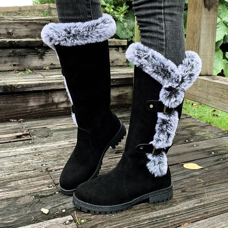 Stiefel Damen mit mittlerer Wadenhöhe und modischen Schnallen-Details - 9