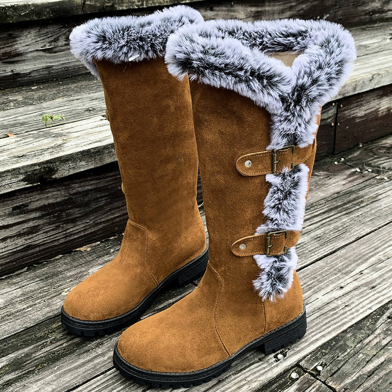 Stiefel Damen mit mittlerer Wadenhöhe und modischen Schnallen-Details - 10
