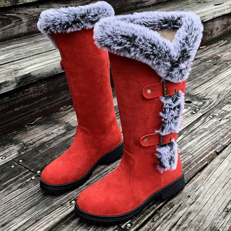 Stiefel Damen mit mittlerer Wadenhöhe und modischen Schnallen-Details - 11
